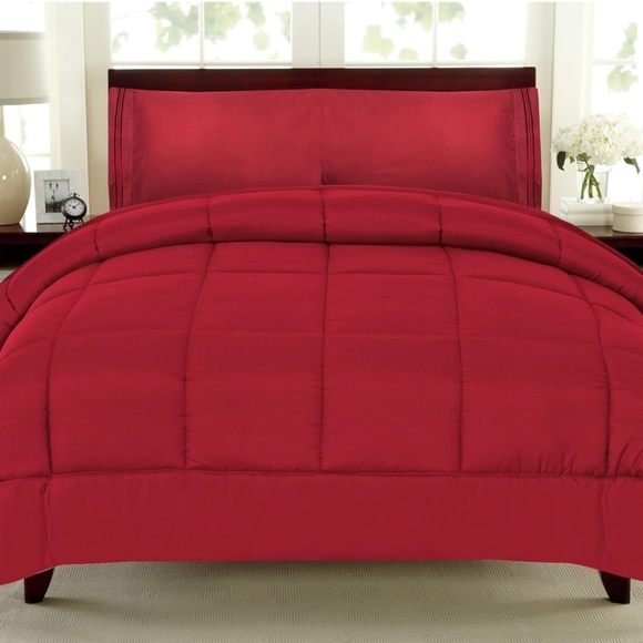Sweet Home Collection | Bedding | Full Size Red Comforter Set | Poshmark